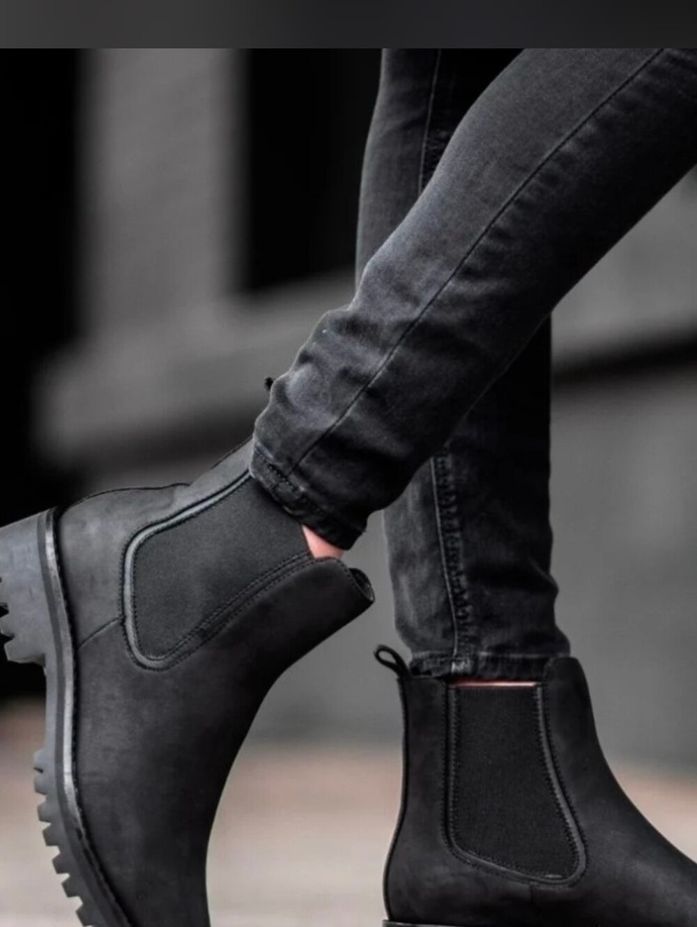 Thursday Legend Black Matte Leather Chelsea Ankle Boot Slip On Moto Womens 9.5